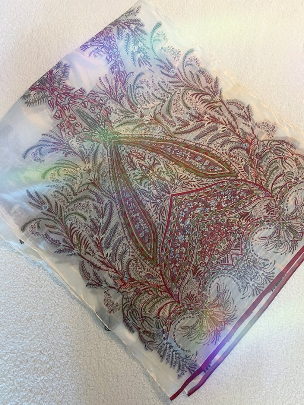 Etro Tosca Paisley Print Fringed Edge Scarf *BNWT*